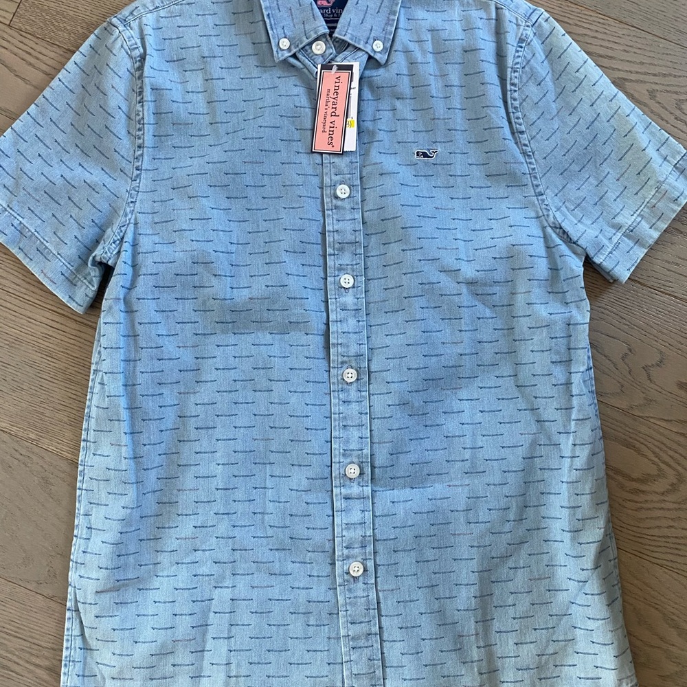 Vineyard Vines Boys Blue Short Sleeve Shirt